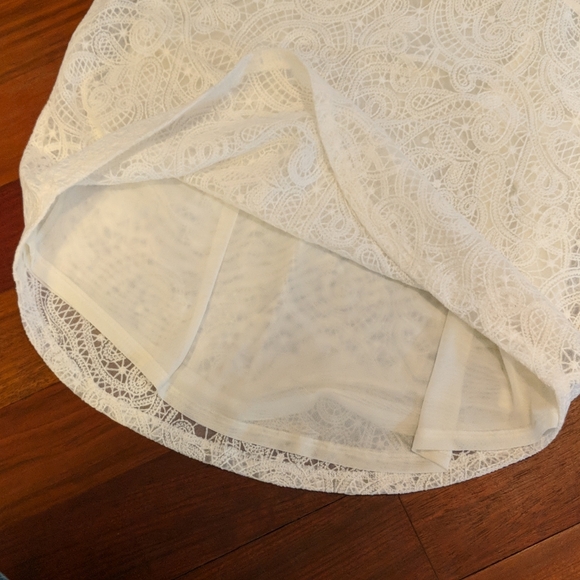 Lace racerback cream Catherine Malandrino top - Picture 6 of 7